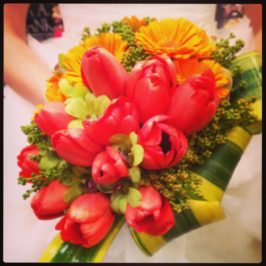 Unique Orange Bridal Bouquet