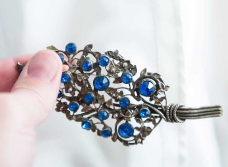 Blue Jeweled Broach