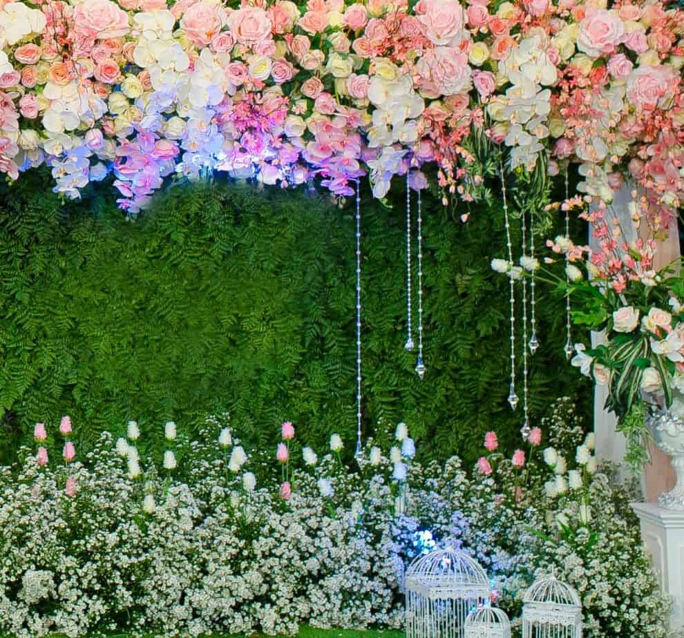 Large flower wall Columbus Wedding Flowers