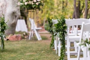 Plants on Aisle Chairs