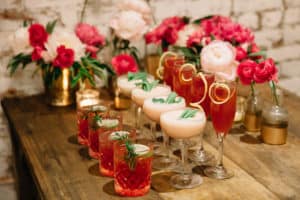 Wedding themed cocktails