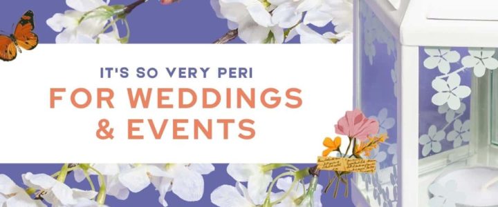 It's so very peri for weddings and events