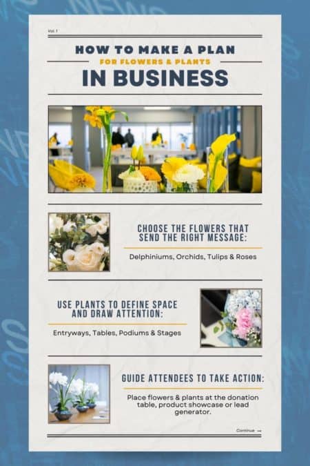 Flowers and plants for business events